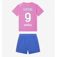 AC Milan Olivier Giroud #9 3rd trikot Kinder 2023-24 Kurzarm (+ Kurze Hosen)